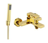 Mexen Uno R77 mitigeur bain avec ensemble de douche, or - 7143R77-50 5781 5907709188877