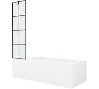 Mexen Vega Baignoire 170 x 70 cm avec cabine de douche 50 cm, Noir