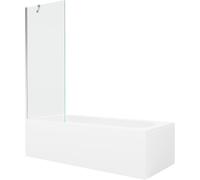 Mexen Vega baignoire rectangulaire 170 x 70 cm avec habillage et pare-douche à 1 battant 70 cm, transparent, chrome 22347 5905315205377