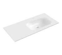 Mexen Vela lavabo encastré à droite 101 x 46,5 cm, blanc brillant - 25231000P 54559 5905315948465