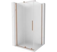 Mexen - Velar Cabine De Douche Extensible 90 X 70 Cm, Gel, Cuivre Brossé