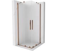 Mexen Velar Duo cabine de douche coulissante 100 x 100 cm, givrée, or rose - 871-100-100-32-60 50185 5905315298195