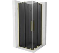 Mexen Velar Duo cabine de douche coulissante 80 x 80 cm, graphite, or brossé - 871-080-080-42-55 50299 5905315298607