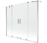 Mexen Velar Duo paravent de baignoire à 2 vantaux coulissants 180 x 150 cm, transparent, chrome - 896-180-000-02-01 24689 5905315221841