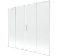 Mexen Velar Duo paravent de baignoire à 2 volets coulissants 200 x 150 cm, transparent, blanc - 896-200-000-02-20 24696 5905315221919