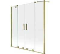 Mexen Velar Duo pare-douche pour baignoire à 2 volets coulissants 140 x 150 cm, transparent, doré - 896-140-000-02-50 24697 5905315221926