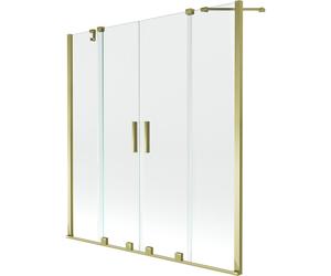 Mexen Velar Duo pare-douche pour baignoire à 2 volets coulissants 140 x 150 cm, transparent, doré - 896-140-000-02-50 24697 5905315221926