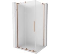 Mexen - Velar L Cabine De Douche Extensible 100 X 120 Cm, Gel, Cuivre Brossé