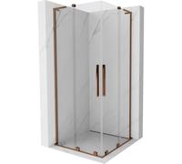 Mexen Velar L Duo cabine de douche coulissante 100 x 100 cm, transparent, or rose - 871-100-100-02-03-60 45979 5905315312815