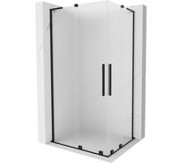 Mexen Velar L Duo cabine de douche coulissante 100 x 90 cm, givrée, noire - 871-100-090-02-33-70 47005 5905315313454