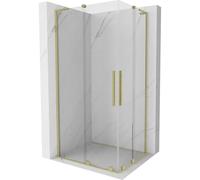 Mexen Velar L Duo cabine de douche coulissante 100 x 90 cm, transparent, doré brossé - 871-100-090-02-03-55 45964 5905315312754