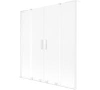 Mexen Velar L Duo pare-douche à deux volets coulissants 160 x 150 cm, givré, blanc - 896-160-003-32-20 42476 5905315279330