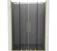 Mexen Velar L Duo porte de douche coulissante 160 cm, graphite, doré brossé - 871-160-003-42-55 51968 5905315342942