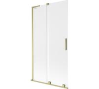 Mexen Velar L pare-douche à 2 panneaux coulissants 100 x 150 cm, givré, doré brossé - 896-100-003-31-55 42215 5905315275646