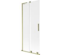 Mexen Velar L pare-douche à deux panneaux coulissants 85 x 150 cm, givré, or brossé - 896-085-003-31-55 42212 5905315275615