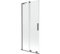 Mexen Velar L paroi de baignoire pliable à 2 volets coulissante 80 x 150 cm, transparente, métal gun - 896-080-003-01-95 42111 5905315275158