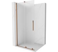 Mexen Velar Panneau de douche coulissant Walk-in 80 x 200 cm, givré 8 mm, or rose - 871-080-000-33-60 40295 5905315283634