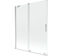 Mexen Velar paravent de baignoire à 2 vantaux coulissants 140 x 150 cm, transparent, chromé - 896-140-000-01-01 24373 5905315220707