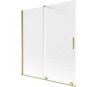 Mexen Velar paravent de baignoire à 2 volets coulissants 150 x 150 cm, givré, or brossé - 896-150-000-31-55 41706 5905315273574