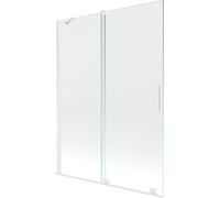 Mexen Velar paravent de baignoire coulissant à 2 volets 130 x 150 cm, transparent, blanc - 896-130-000-01-20 24398 5905315220844
