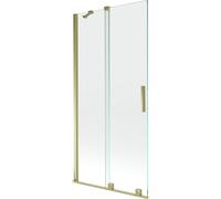 Mexen Velar paravent de baignoire extensible 2 volets 95 x 150 cm, transparent, doré - 896-095-000-01-50 24413 5905315220950