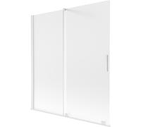 Mexen Velar pare-douche 2 volets coulissants 150 x 150 cm, givré, blanc - 896-150-000-31-20 41696 5905315273475