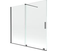 Mexen Velar pare-douche baignoire 2 volets coulissants 170 x 160 cm, transparent, gris canon brossé - 896-170-000-01-66 24557 5905315221636