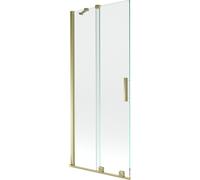 Mexen Velar pare-douche coulissant à 2 volets 85 x 150 cm, transparent, doré brossé - 896-085-000-01-55 24447 5905315221087