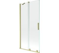 Mexen Velar paroi de baignoire à 2 volets coulissants 90 x 150 cm, transparent, doré brossé - 896-090-000-01-55 24449 5905315221094