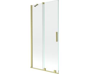 Mexen Velar paroi de baignoire à 2 volets coulissants 90 x 150 cm, transparent, doré brossé - 896-090-000-01-55 24449 5905315221094