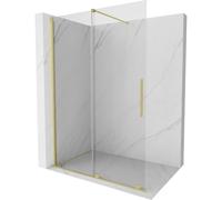 Mexen Velar paroi de douche coulissante Walk-in 150 x 200 cm, transparente 8 mm, or brossé - 871-150-000-03-55 23967 5905315214577