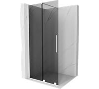 Mexen Velar Walk-in 70 x 200, verre graphite, profil blanc, 8 mm
