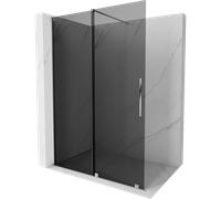 Mexen Velar Walk-In paroi de douche 140 x 200 cm, 8 mm graphite chrome