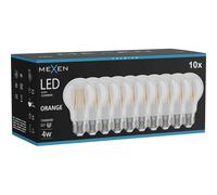 Mexen Vintis 10x Ampoule à filament LED E27, A60, 4W, 55 lm, orange - L150-E27-04XX-48x10 97664 5907931023434