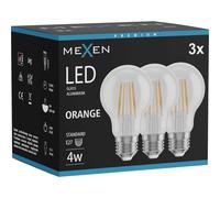 Mexen Vintis 3x Ampoule filament LED E27, A60, 4W, 55 lm, orange - L150-E27-04XX-48x03 97627 5907931015972