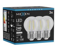 Mexen Vintis 3x Ampoule filament LED E27, G45, 2W, Neutre - 4000K, 240 lm, clair - L156-E27-0227-00x03 - L156-E27-0240-00x03 96277 5907931016870