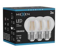 Mexen Vintis 3x Ampoule filament LED E27, G45, 4W, 55 lm, orange - L156-E27-04XX-48x03 97636 5907931016955