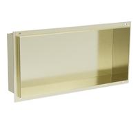 Mexen X-Wall-NR étagère encastrée sans collerette 45 x 20 cm, or brossé - 1951452010 14908 5907709146761