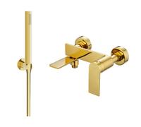 Mexen Zero R70 robinet de bain avec ensemble de douche, or - 7113R70-50 5888 5907709199996