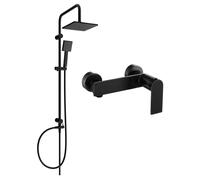 Mexen Zero Tord ensemble de douche en saillie avec pomme de douche et robinet de douche, noir - 71140200-70 6044 5907709181281