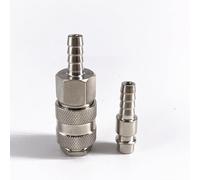 MEXEWORD 1 pcs EU Type Socket + Plug Raccord Pneumatique Norme Européenne Connecteur Rapide 6/8/10mm Tuyau Barb Coupleur Adaptateur for Compresseur d'air(8mm)