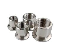 MEXEWORD 1PCS 1/8" 1/4" 3/8" 1/2" 3/4" 1" 1-1/4" 1-1/2" 2" BSP Filetage Femelle KF16 KF25 KF40 KF50 304 Acier Inoxydable KF Raccords de tuyaux sous Vide Accessoires matériels(KF16-BSP1I4 Thread)