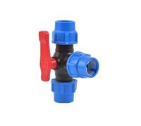 MEXEWORD 20/25/32/40/50mm, Té/Té à Noyau métallique Tube en PVC PE Séparateur d'eau du Robinet Connecteur de vanne en Plastique Jardin Ferme Irrigation Tuyau d'eau Joint Accessoires(Tee Tap 20mm)