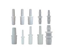 MEXEWORD 5 pièces 3 mm 4 mm 5 mm 6 mm 8 mm 9 mm 10 mm 11 mm 12 mm Tuyau cannelé connecteur en Plastique bidirectionnel raccord de Tuyau réducteur for Aquarium réservoir de Poissons(6-8mm)