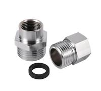 MEXEWORD Adaptateur de Filetage mâle M18 à 1/2" 3/4" 1 pièce Connecteur de réduction de Pompe à Eau à Filetage 18 mm Raccords de plomberie for réservoir d'eau(M18-1I2)