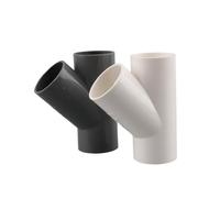 MEXEWORD Connecteur 3 Voies for Tuyau en PVC 32 mm 40 mm, Adaptateur de Tuyau d'arrosage de Jardin de Type Y de 1 Pouce, Adaptateur incliné à 45 degrés for Aquarium(White,Inside Diameter 32mm)