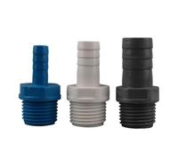 MEXEWORD Connecteur de Tuyau fileté en PVC de 1/2 Pouce à 8 mm, 10 mm, 12 mm, 16 mm, 5 pièces, for Pompe à air, Adaptateur de Tube d'aquarium(1l2 inch-12mm(White))