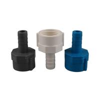 MEXEWORD Lot de 5 raccords filetés Femelles en PVC de 1/2" à 10 mm for Pompe à air, Accessoire de Pompe à Eau, Adaptateur de Tube for Aquarium(1l2 inch-10mm(Gray))