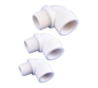 MEXEWORD Raccord coudé à 90° en PVC Blanc, Filetage Femelle-mâle, 1/2", 3/4", 1", for Tuyau d'irrigation de Jardin, Aquarium, Outils de Bricolage(3I4 inch)