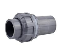 MEXEWORD Raccord coudé Droit en PVC Gris de 20 à 50 mm for Tuyau d'aquarium, raccord de Drainage for Tuyau d'arrosage de Jardin(Union Straight I.D 40mm)
